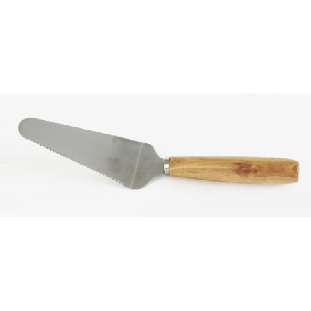 27CM ESPATULA C/SERRUCHO MANGO MADERA