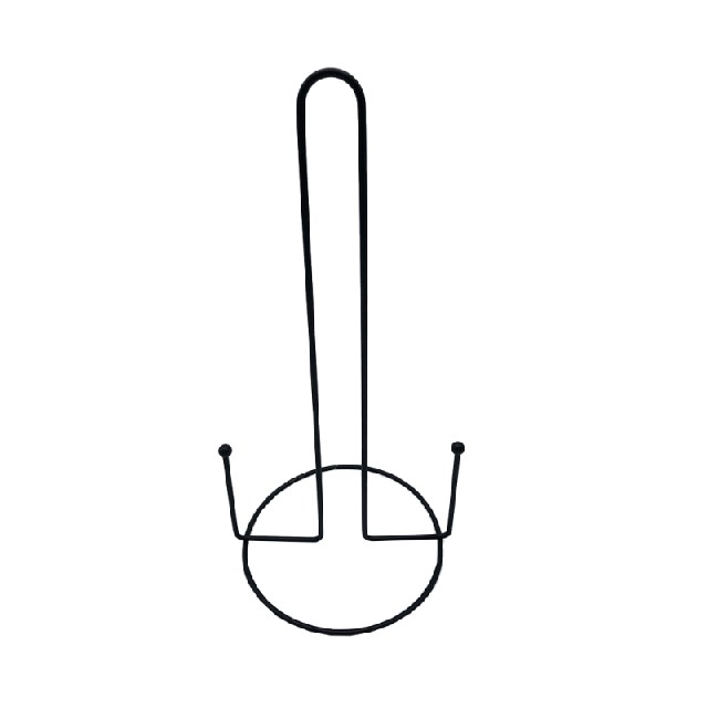 PORTA ROLLO ACERO/NEGRO