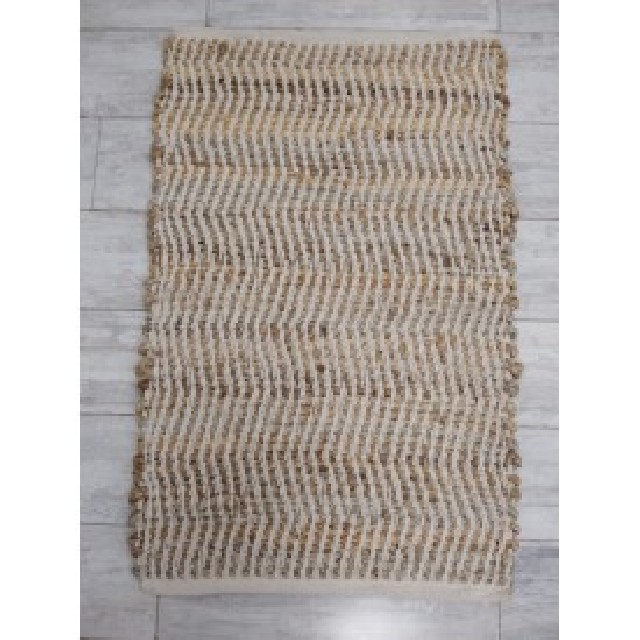 120 X 190CM  ALFOMBRA CUERO C/ ALGODON