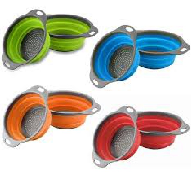 COLADOR PLEGABLE SILICONA OVAL/REC