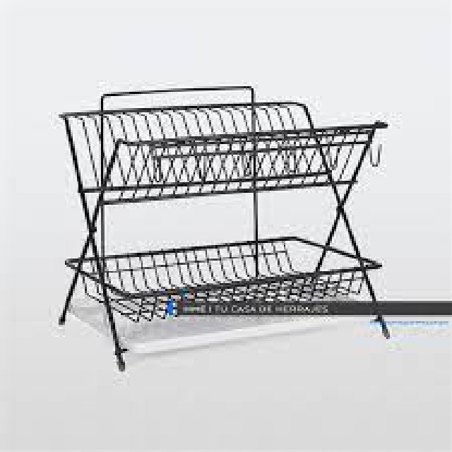 SECA PLATOS TIJERA FIJO NEGRO C/BASE