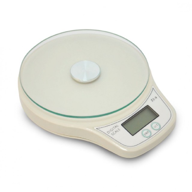 BALANZA REDONDA CON PLATO DE VIDRIO 20x15x2 8cm