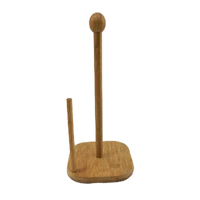 PORTA ROLLO DE  BAMBU BASE CUADRADA