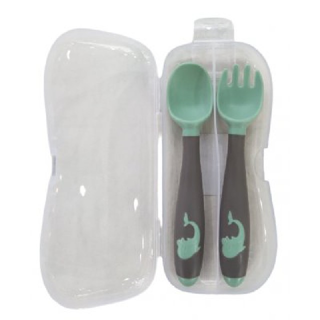 SET X2 CUBIERTOS BEBE SILICONA