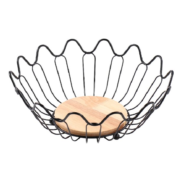 FRUTERA/HUEVERA METAL NEGRO PICOS