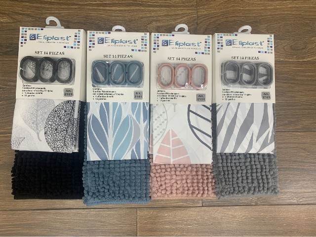 SET CORTINA /ALFOMBRA /GANCHOS