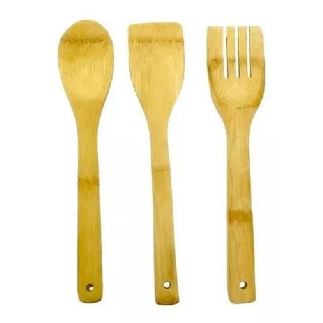 SET X 3 UTENSILIOS DE BAMBU